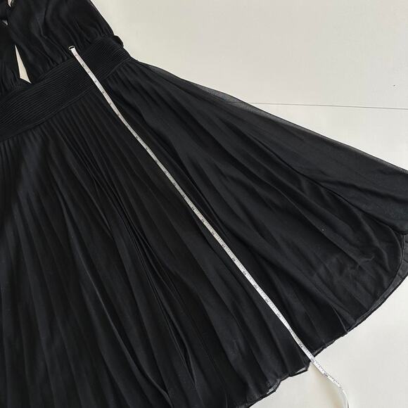 Vintage black sparkly halter midi dress - Picture 7 of 7